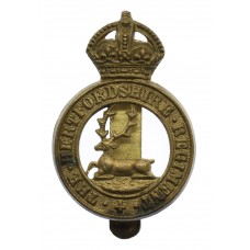 Hertfordshire Regiment Cap Badge - King's Crown