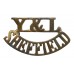 12th (Sheffield Pals) Bn. York & Lancaster Regiment (Y&L/SHEFFIELD) Shoulder Title