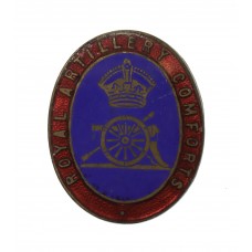 Royal Artillery Comforts Enamelled Lapel Badge - King's Crown