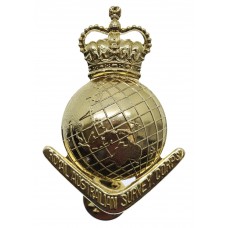 Royal Australian Army Survey Corps Anodised (Staybrite) Hat Badge - Queen's Crown