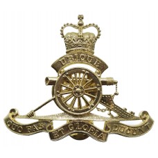 Royal Australian Artillery Anodised (Staybrite) Hat Badge - Queen's Crown