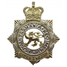 Australian Royal Tasmanian Regiment Anodised (Staybrite) Hat Badge - Queen's Crown