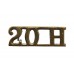 20th Hussars (20H) Shoulder Title