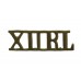 12th Royal Lancers (XIIRL) Shoulder Title