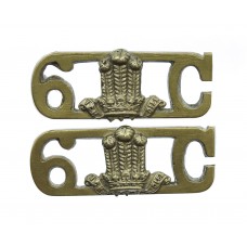 Pair of Indian Army 6th Cavalry (6C) Shoulder Titles