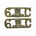 Pair of Indian Army 6th Cavalry (6C) Shoulder Titles