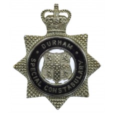 Durham Special Constabulary Senior Officer's Enamelled Cap Badge - Queen's Crown
