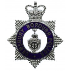 Dewsbury Borough Police Senior Officer's Enamelled Cap Badge - Queen's Crown