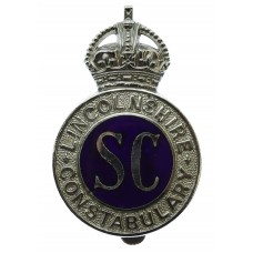 Lincolnshire Special Constabulary Enamelled Cap Badge - King's Cr