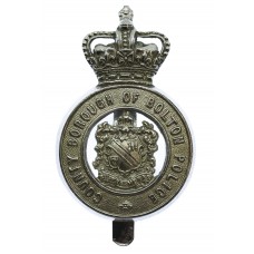 County Borough of Bolton Police Cap Badge - Queen's Crown
