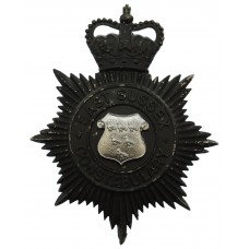 East Sussex Constabulary Night Helmet Plate - Queen's Crown