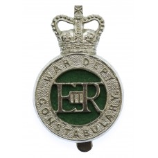War Department Constabulary Anodised (Staybrite) Cap Badge - Queen's Crown