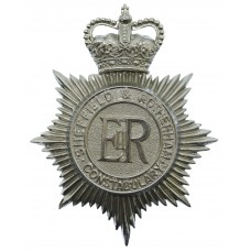 Sheffield & Rotherham Constabulary Helmet Plate - Queen's Cro