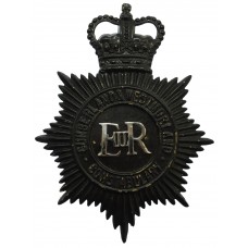 Cumberland & Westmorland Constabulary Night Helmet Plate - Queen's Crown