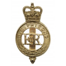 H. M. Prison Service Anodised (Staybrite) Cap Badge - Queen's Cro