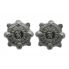 Pair of Garda Siochana (Irish Police) Chrome Collar Badges