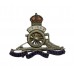 Royal Artillery Silver & Enamel Sweetheart Brooch - King's Crown (Revolving Wheel)