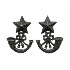 Pair of Cameronians (Scottish Rifles) Officer's Collar Badges