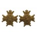 Pair of Notts & Derby Regiment (Sherwood Foresters) Collar Badges - Queen's Crown