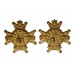 Pair of Notts & Derby Regiment (Sherwood Foresters) Collar Badges - Queen's Crown