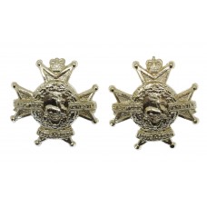 Pair of Notts & Derby Regiment (Sherwood Foresters) Anodised (Staybrite) Collar Badge