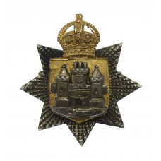 East Surrey Regiment Officer's Silver & Gilt Collar Badge - K