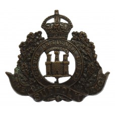 Suffolk Regiment Officer's Service Dress Collar Badge - King's Crown