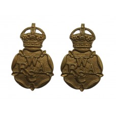 Pair of Women's Royal Army Corps (W.R.A.C.) Collar Badges - King's Crown