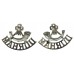 Pair of Durham Light Infantry (Bugle/DURHAM) Anodised (Staybrite) Shoulder Titles