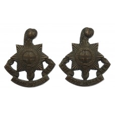 Pair of Royal Sussex Regiment Officer's Service Dress Collar Badges