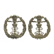 Pair of Middlesex Regiment Senior NCO's Silvered Collar Badges