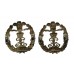 Pair of Middlesex Regiment Senior NCO's Silvered Collar Badges