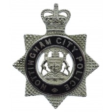 Nottingham City Police Senior Officer's Enamelled Cap Badge - Queen's Crown
