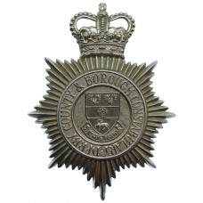 Derby County & Borough Constabulary Helmet Plate - Queen's Cr