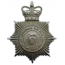 Leicestershire and Rutland Constabulary Helmet Plate - Queen's Cr