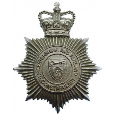 Leicestershire and Rutland Constabulary Helmet Plate - Queen's Crown