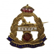 East Lancashire Regiment Enamelled Sweetheart Brooch - King's Cro