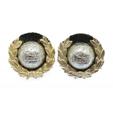 Pair of Royal Marines Mess Dress Anodised (Staybrite) Collar Badges