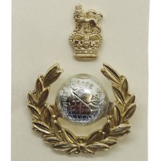 Royal Marines Officer's Anodised (Staybrite) Beret Badge - Queen's Crown