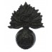 Royal Regiment of Fusiliers Black Plastic Cap Badge - Queen's Crown