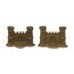Pair of Victorian Suffolk Regiment Collar Badges