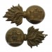 Pair of Victorian Royal Iniskilling Fusiliers Brass Collar Badges