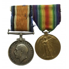 WW1 British War & Victory Medal Pair - Pte. J. Harrison, 18th (2nd Bradford Pals) Bn. West Yorkshire Regiment