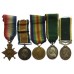 WW11914-15 Star, British War Medal, Victory Medal, T.F.E.M. and T.E.M. Medal Group of Five - Spr. J. Kingston, Royal Engineers