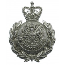 Monmouthshire Constabulary Wreath Helmet Plate - Queen's Crown