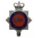 Surrey Police Enamelled Star Cap Badge - Queen's Crown