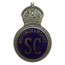 Nottinghamshire Special Constabulary Enamelled Cap Badge - King's Crown