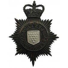 Cornwall Constabulary Night Helmet Plate - Queen's Crown