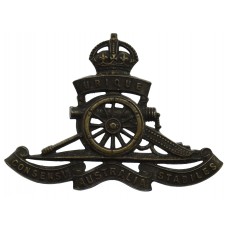 Royal Australian Artillery Cap Badge - King's Crown