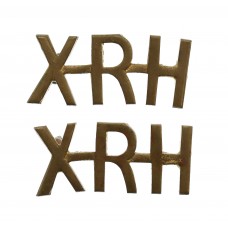 Pair of 10th Royal Hussars (XRH) Shoulder Titles